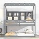 preview thumbnail 1 of 17, Twin House Loft Bed with Guardrails, Bedside Shelves and Ladder