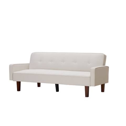 Twin 33.86'' Wide Linen Tight Back Convertible Sofa - 31.1'' H x 33.86'' W x 74.8'' D