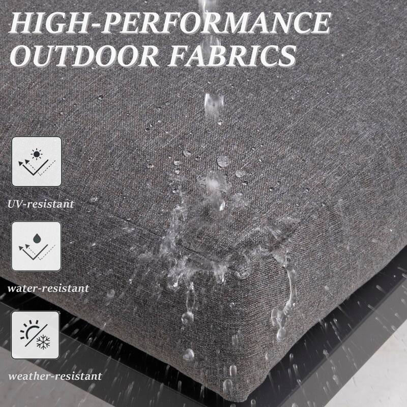 52'' Metal Outdoor Loveseat with Cushions