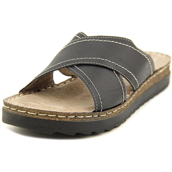 Bella Vita Womens Fasano Leather Open Toe Beach Slide Sandals Black Size 75 Bella Vita Womens Fasano Leather Open Toe Beach Slide Sandals Black Size 75