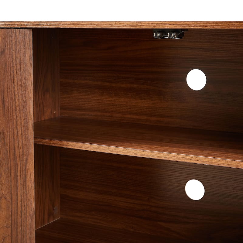 64" Wave Pattern Design Storage Sideboard Cabinet