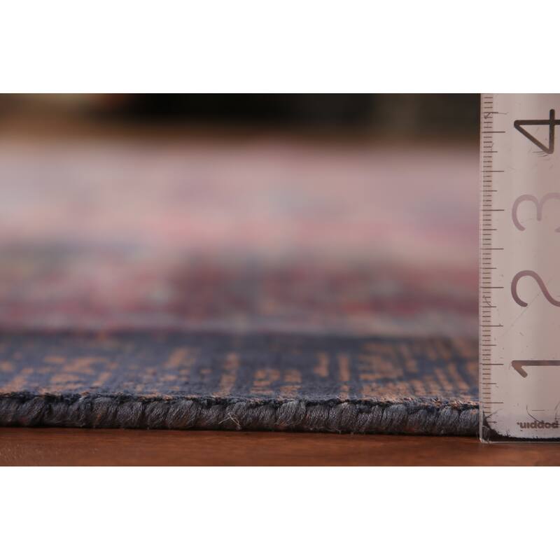 Contemporary Abstract Area Rug Handmade Indian Wool Carpet - 8'0"x 9'7"