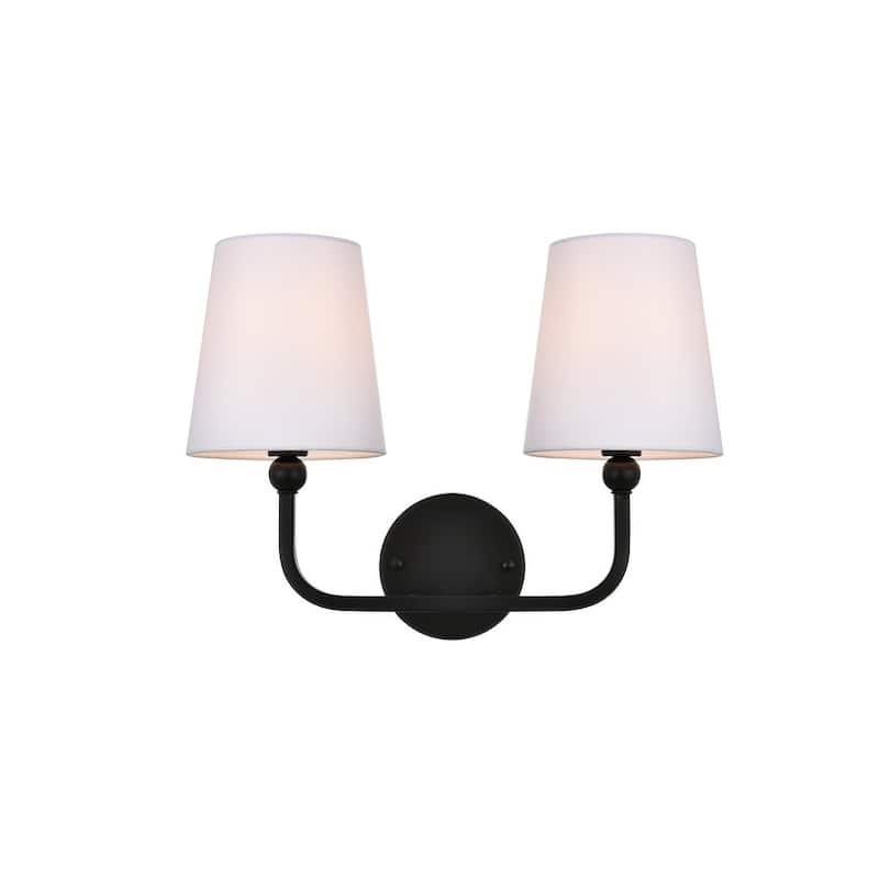 Cole 1 Light Black and Clear Bath Sconce