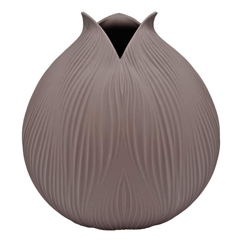 9 Inch Tall Modern Ceramic Flower Vase - Pink