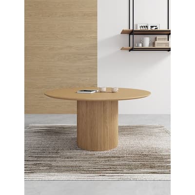 Manhattan Comfort Hathaway Modern 59.05 Solid Wood Round Dining Table