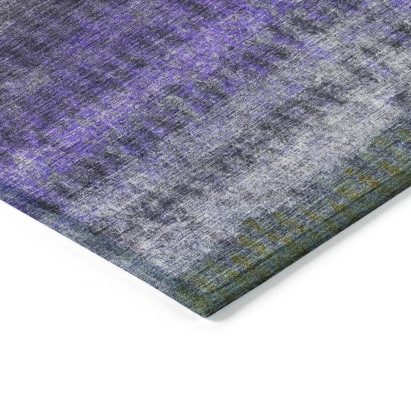 Machine Washable Indoor/ Outdoor Abstract Ombre Chantille Rug
