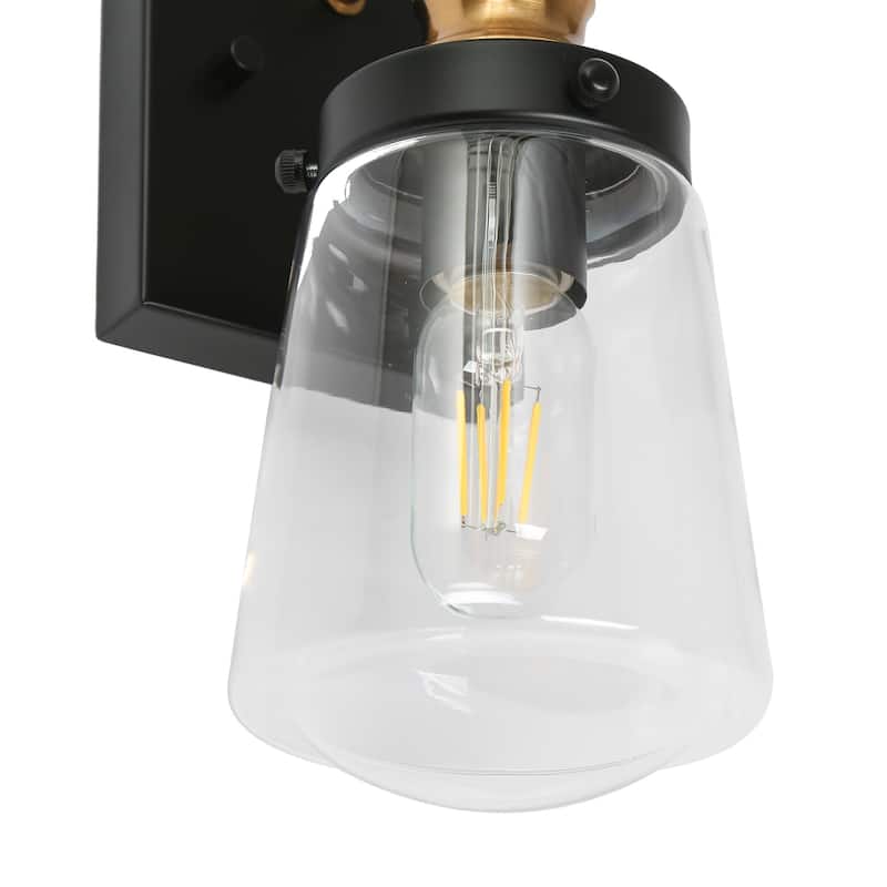 Cozia Modern 1-light Black Gold Wall Light Dimmable LED Sconce