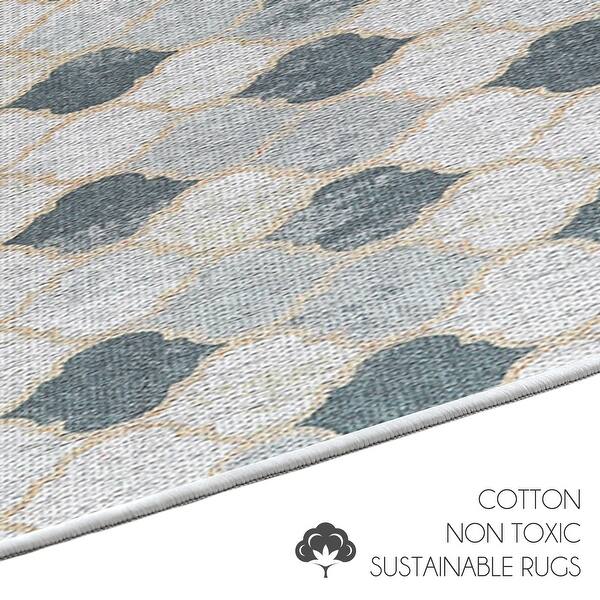 Bathroom Rugs 3 Piece Set Non Slip Ultra Thin Bath Rugs For Bathroom Floor Washable Cotton Bathroom Mats Set Geometric Overstock 32732862