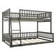 preview thumbnail 4 of 15, Full XL over Queen Bunk Bed with Ladder and Guardrails
