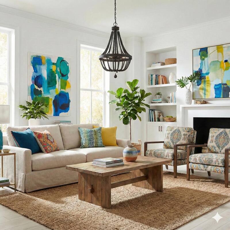 Cauhu 4-light Farmhouse Coastal Beaded Empire Chandelier for Dining Room - 16'' W x 16'' D x 27'' H