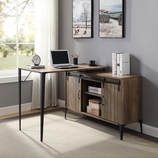 L Shape Writing/Computer Desk with Storages&Shelves,Metal Legs&MDF Top ...