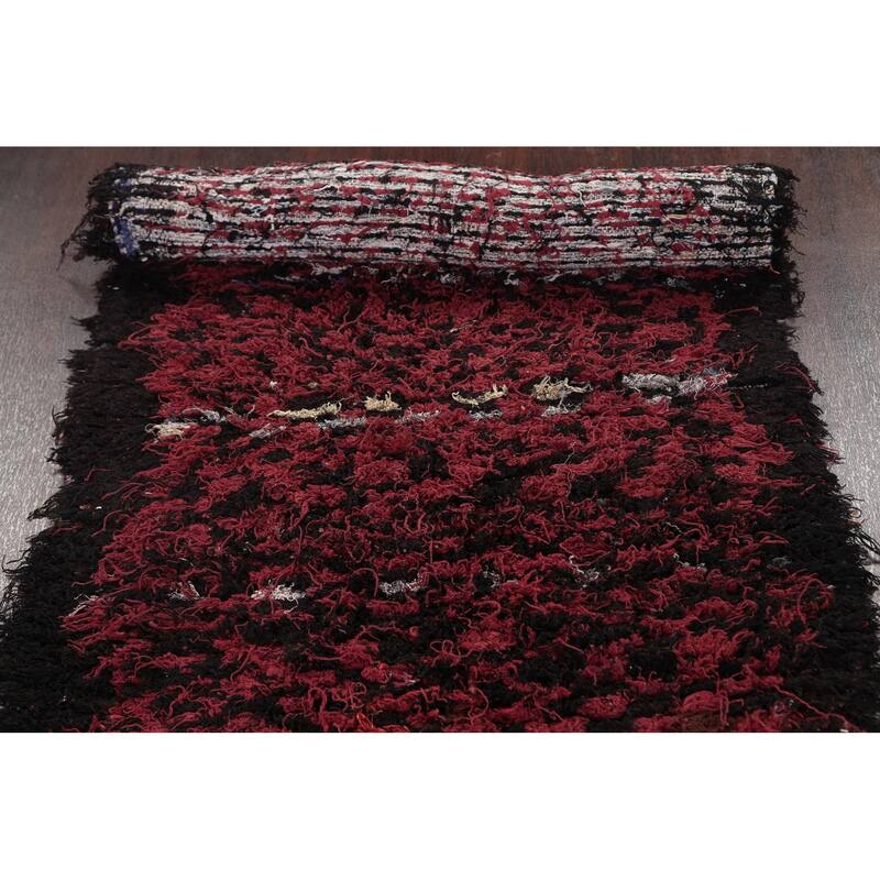 Modern Moroccan Oriental Runner Rug Wool Hand-knotted Carpet - 2'10" x 7'11"