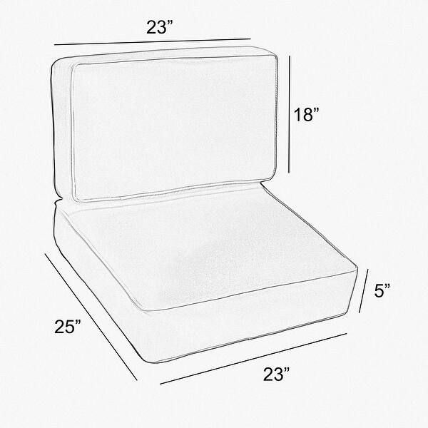 Sorra Home Outdura Wellfleet Indoor/Outdoor Corded Deep Seating Cushion Chair Set Bed Bath