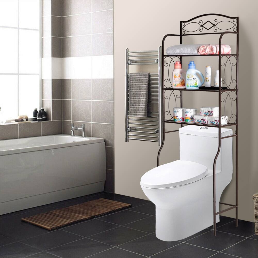 3 Tier Metal Over The Toilet Shelf Bathroom Storage Rack