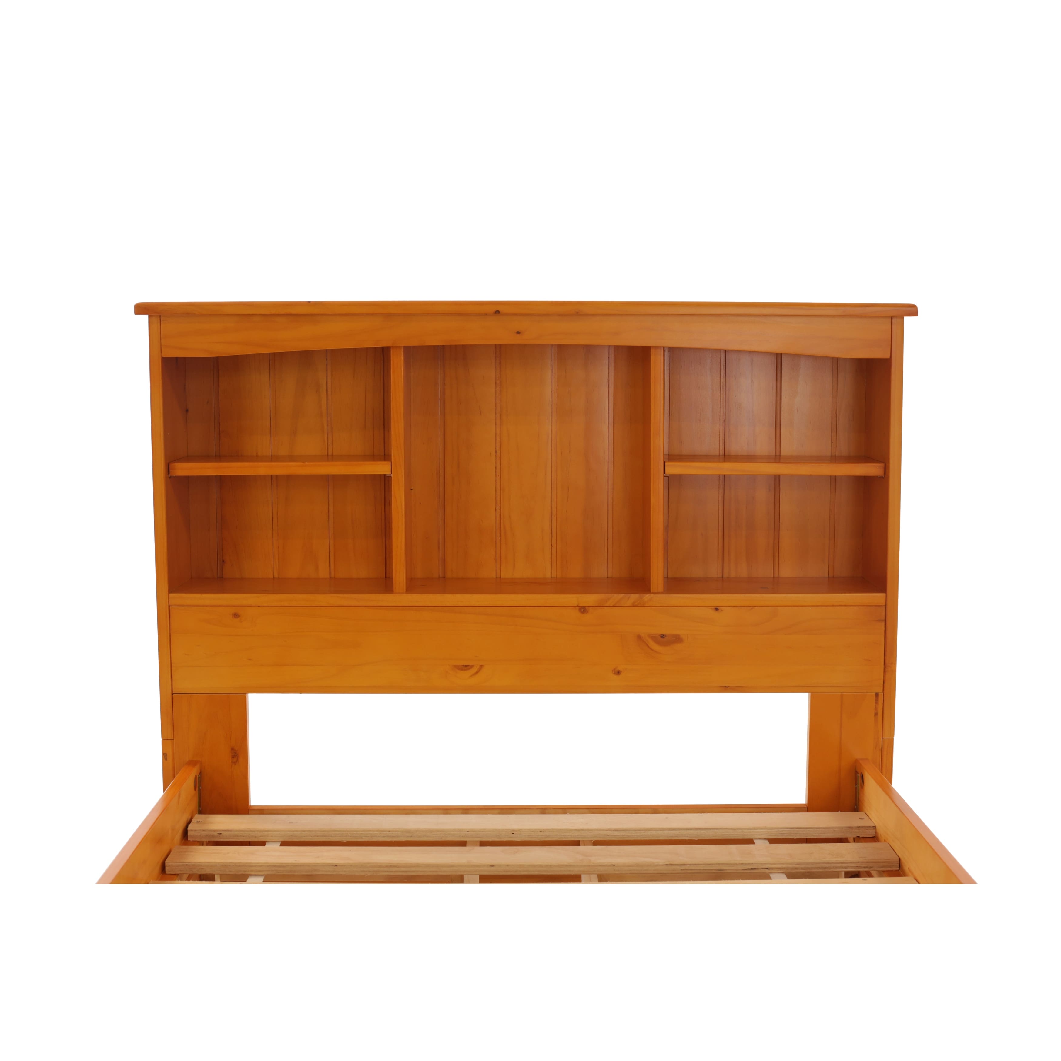 OS Home and Office Furniture Solid Pine Twin Captains Bookcase Bed with