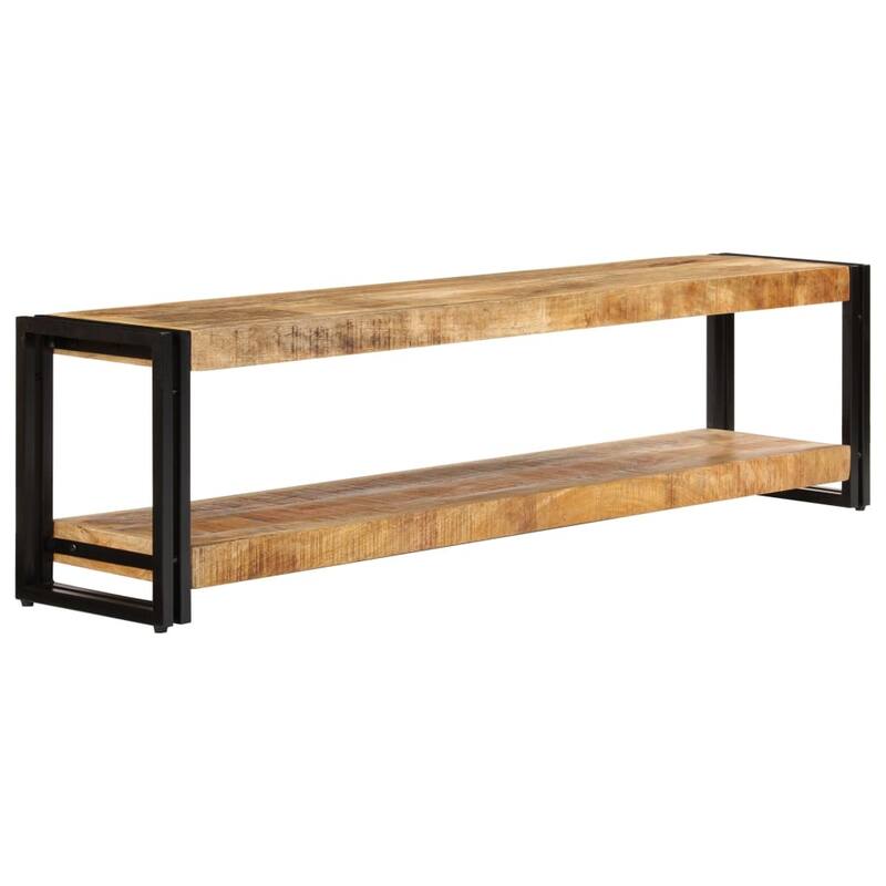 vidaXL TV Stand 59.1"x11.8"x15.7" Solid Wood Mango