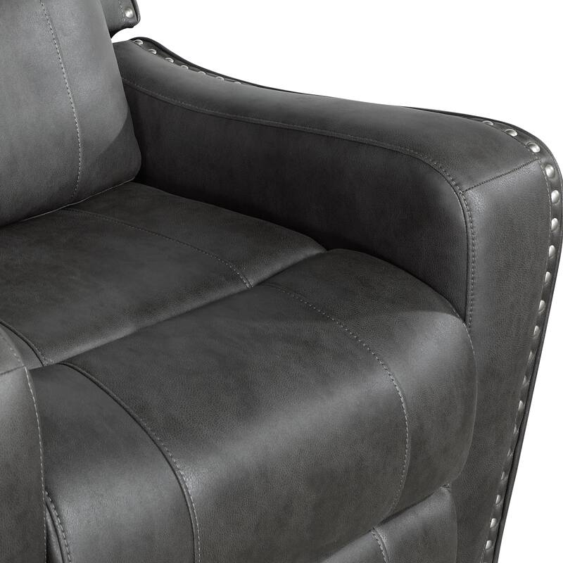 Rowan 36.5" Reclining Chair - Nailhead Trim, Removable Seat Back