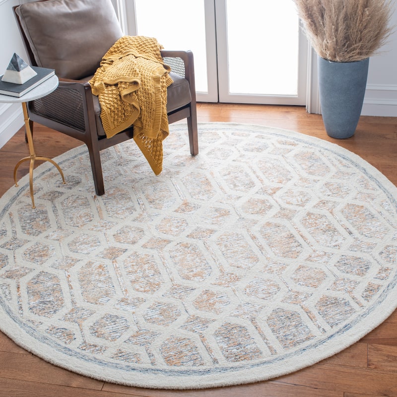 SAFAVIEH, Handmade Artistry Poulia Geometric Wool Rug