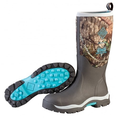 teal and black muck boots