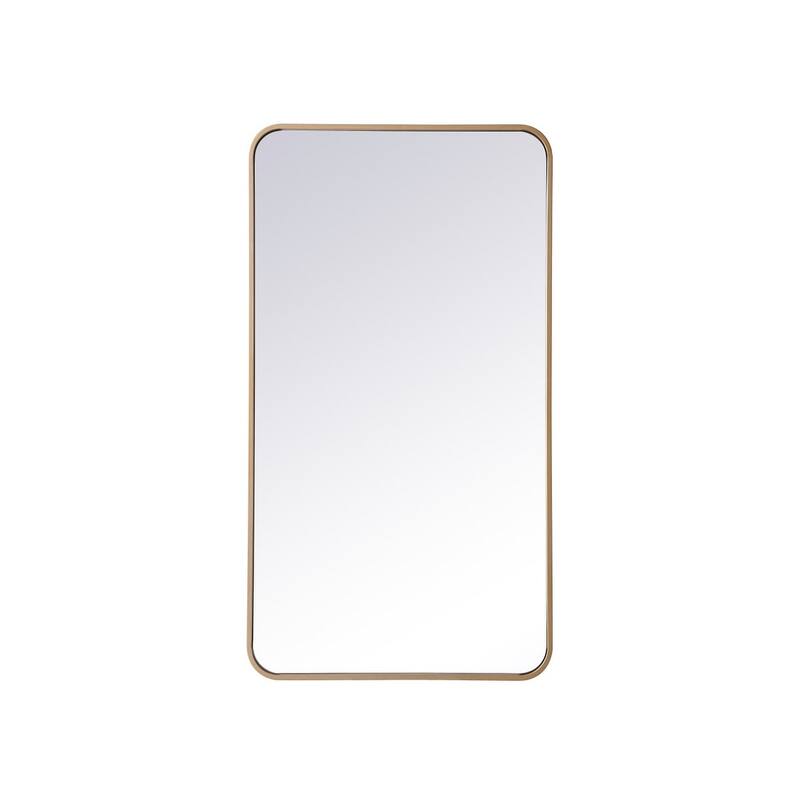 Ezra Soft Corner Metal Rectangular Mirror