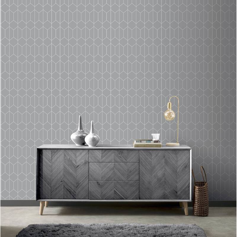 Arthouse Orson Grey Trellis Wallpaper