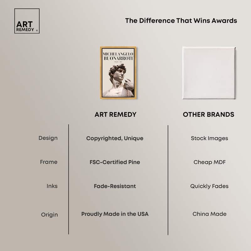 Gaze of Michelangelo's David Canvas by Art Remedy