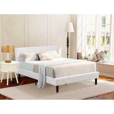 Full Size Platform Bed Frame - Button Tufted Velvet Headboard & Footboard, Modern Bedroom Furniture