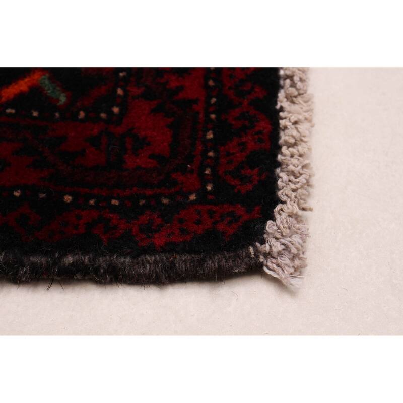 ECARPETGALLERY Hand-knotted Royal Baluch Black, Red Wool Rug - 3'8 x 6'6
