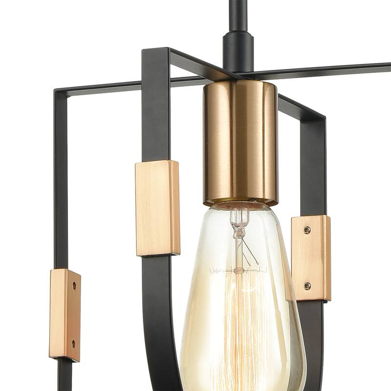 Elk Home Heathrow Matte Black Metal 1 Light Pendant