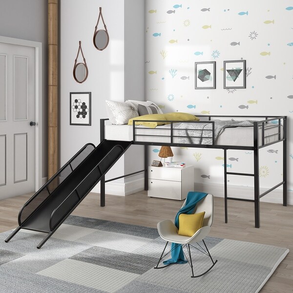 loft bed with slide full size