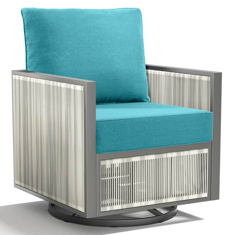 Outdoor Deep Seat Cushion 24 x 24 x 6 Inch - Light Blue - 6 Inch