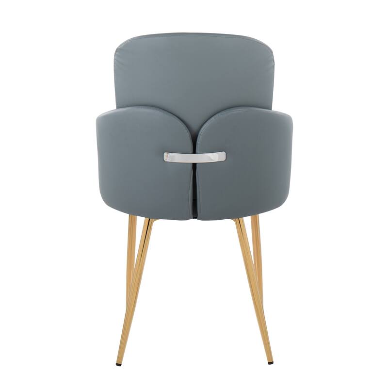 Silver Orchid Dahlia Dining Chair with Metal Legs (Set of 2)