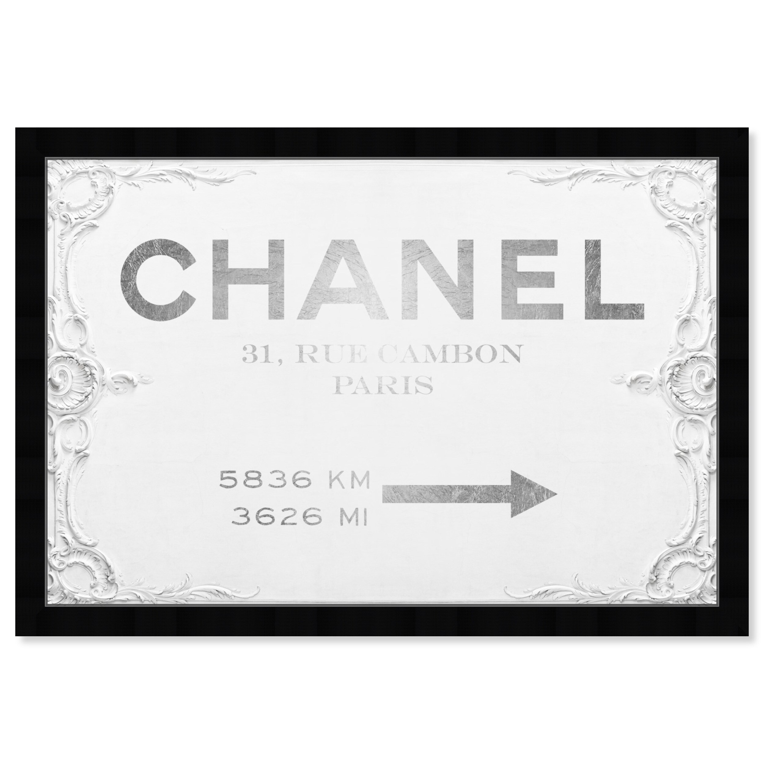 Oliver Gal 'Couture Sign' Fashion and Glam Wall Art Framed
