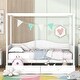 preview thumbnail 2 of 16, Pine Wood Twin Size Canopy Day Bed Frame with 2 Drawers and Built-in Backrest, Modern Platform Bed Frame for Kids, Teens