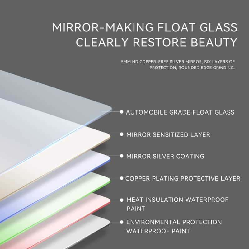 Rectangular Round Corner Bathroom Vanity Mirror