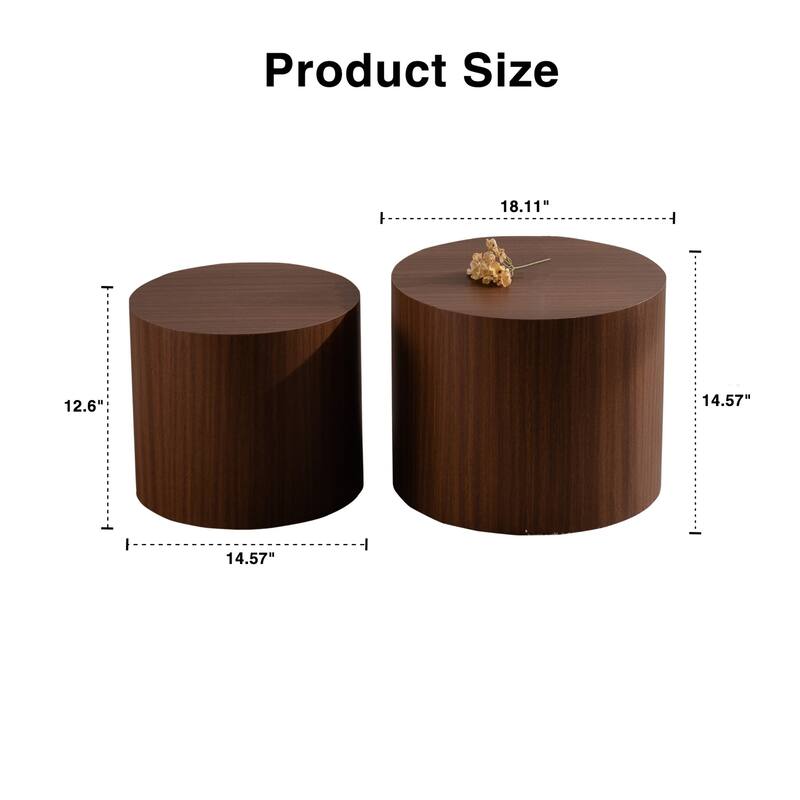 Simple Modern 2 Piece Coffee Table Set
