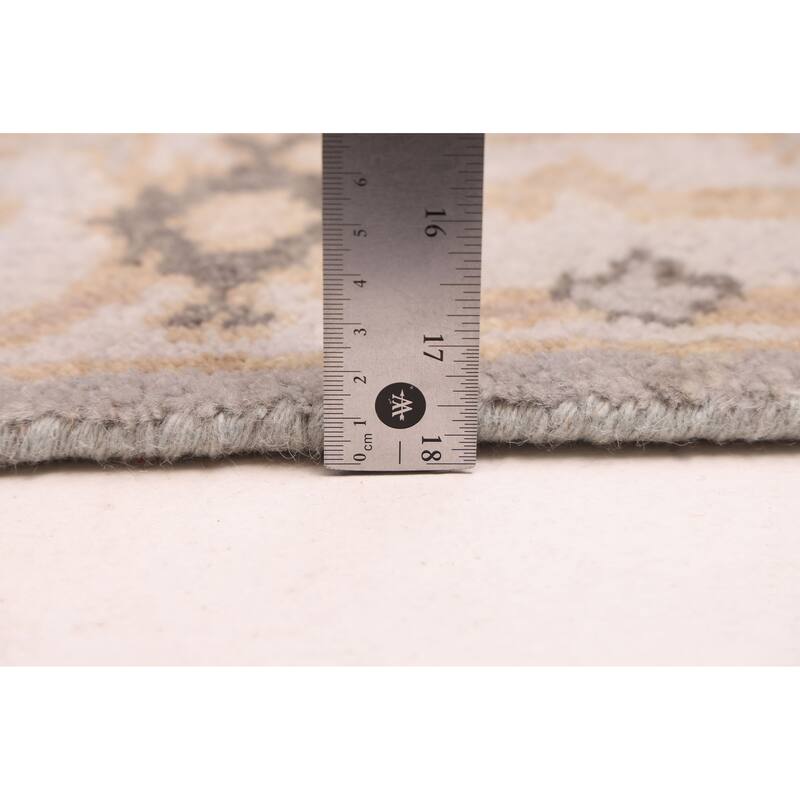 ECARPETGALLERY Hand-knotted Royal Oushak Grey Wool Rug - 3'1 x 11'8