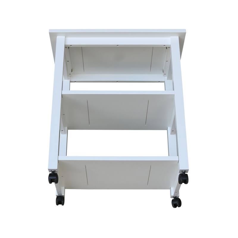 Porch & Den Estelle Solid Wood Microwave Kitchen Cart