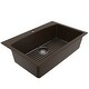 preview thumbnail 52 of 82, Karran Drop-In Quartz 33 in. 1-Hole Single Bowl Kitchen Sink Kit