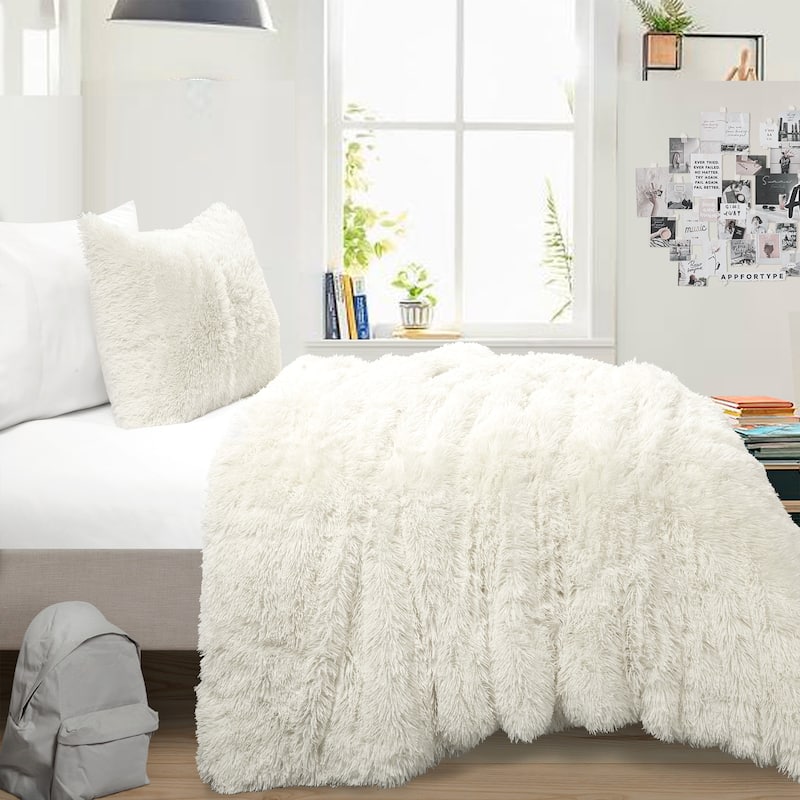 Lush Decor Emma Faux Fur Comforter Set