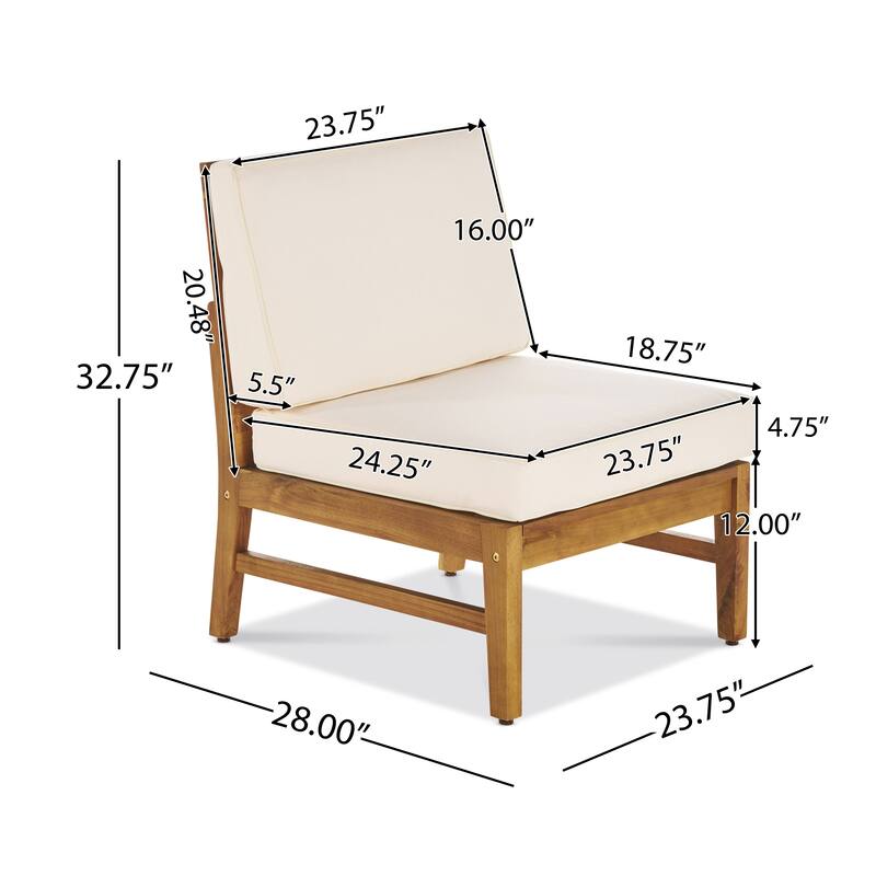 2-Piece Acacia Wood Outdoor Sofa Set with Coffee Table and Water-Resistant Cushions - Patio Seating with Removable Covers