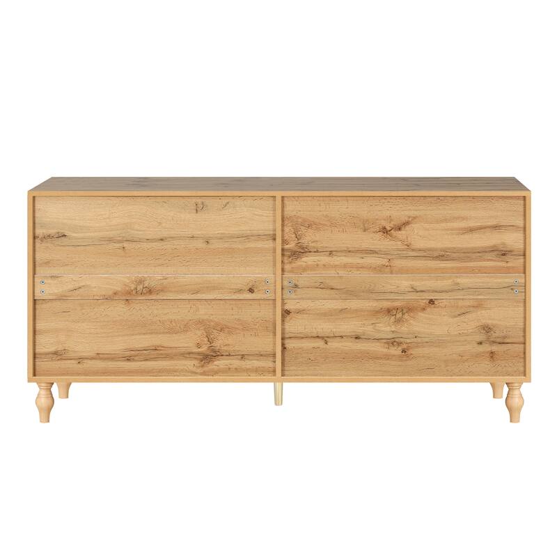 Carved Flower Door Large Storage Cabinet Sideboard Buffet