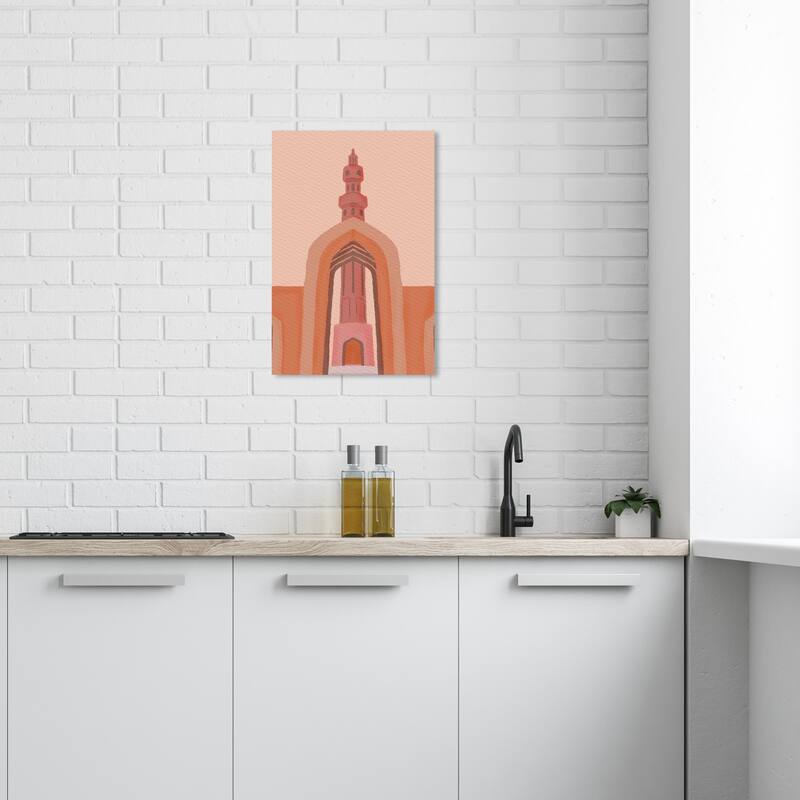 Wynwood Studio Canvas Architecture and Buildings Arch to the Lost City Orange and Bohemian & Eclectic Wall Art Canvas Print - 24 x 16