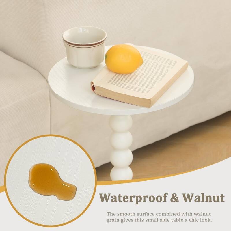 Round Side Table - 11.8"D x 11.8"W x 21.6"H