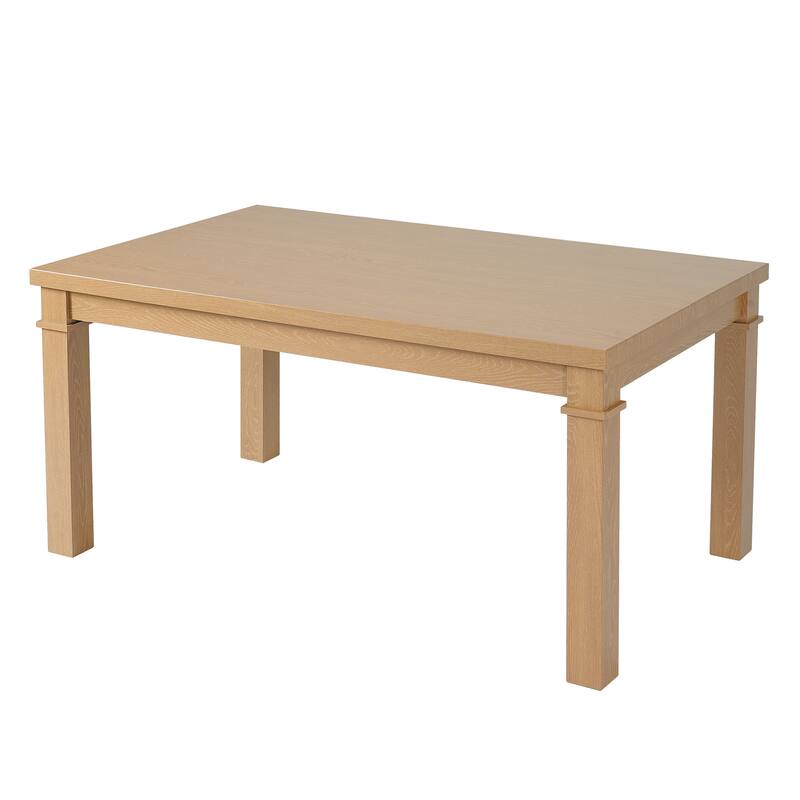 Modern 6-Piece Dining Set, Rectangle Table with 4 Upholstered Chairs and Bench for Dining Room Enjoyment