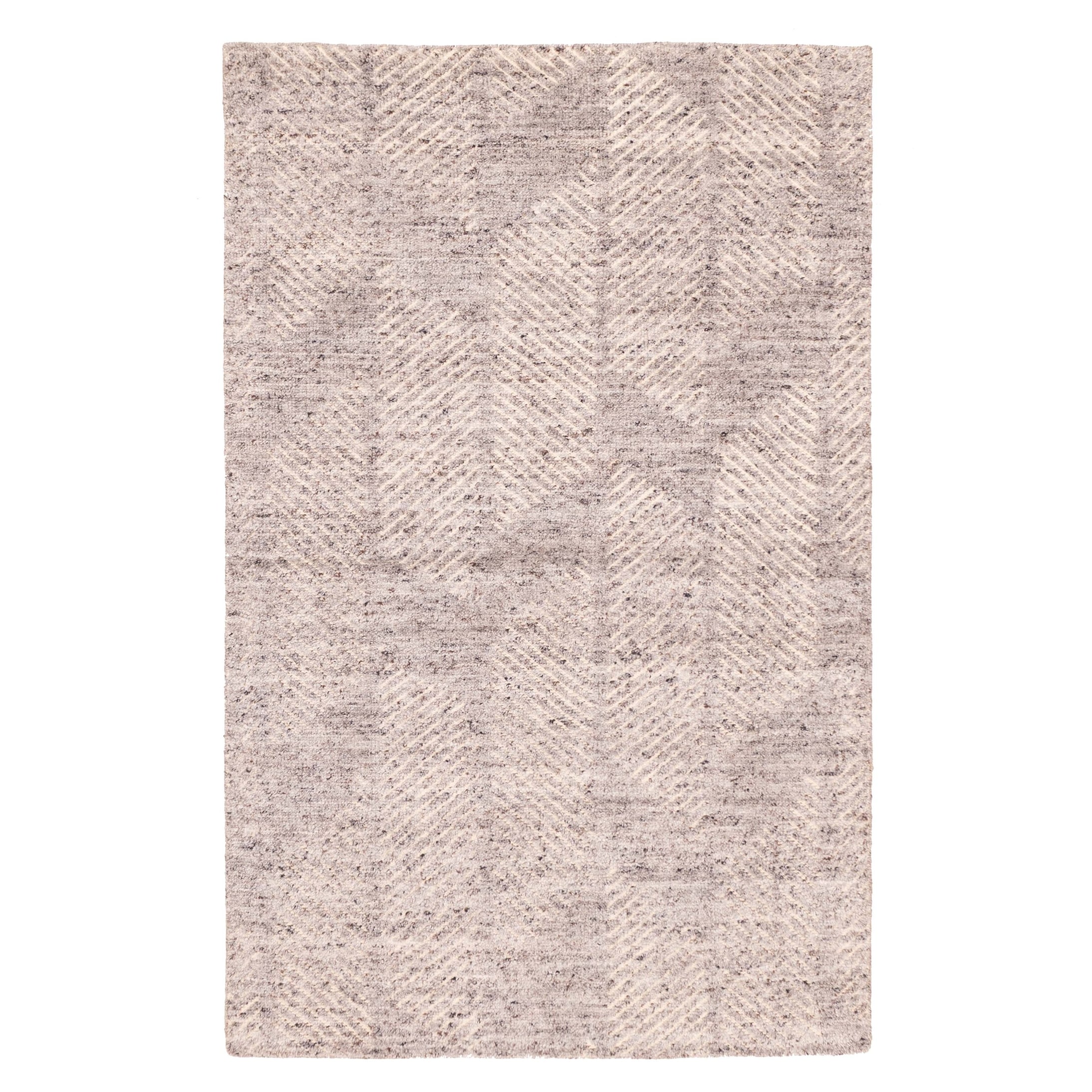 ECARPETGALLERY Hand-knotted Tangier Grey Wool Rug - 5'0 x 7'10