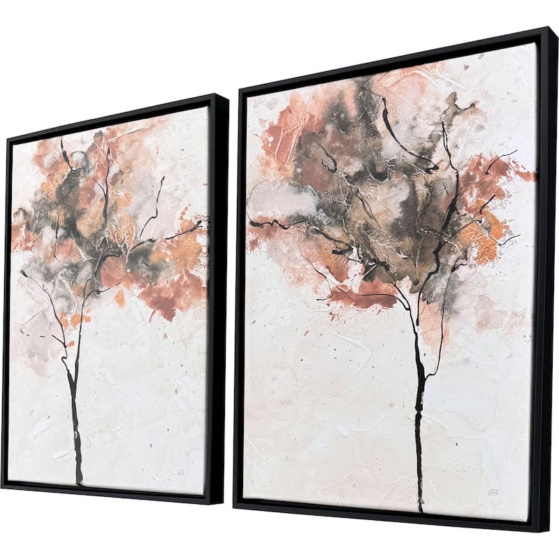 Paragon Textural Trees Canvas - Set of 2
