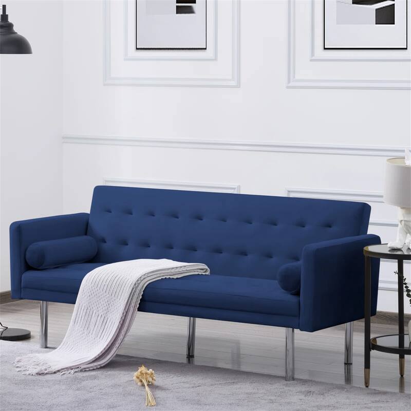 Aukfa Convertible Sleeper Sofa with Metal Legs - 68.5'' W