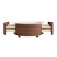 preview thumbnail 13 of 24, Modern Round Movable Coffee Table with Casters, 2 Drawers,Marble Pattern Sintered Stone Top
