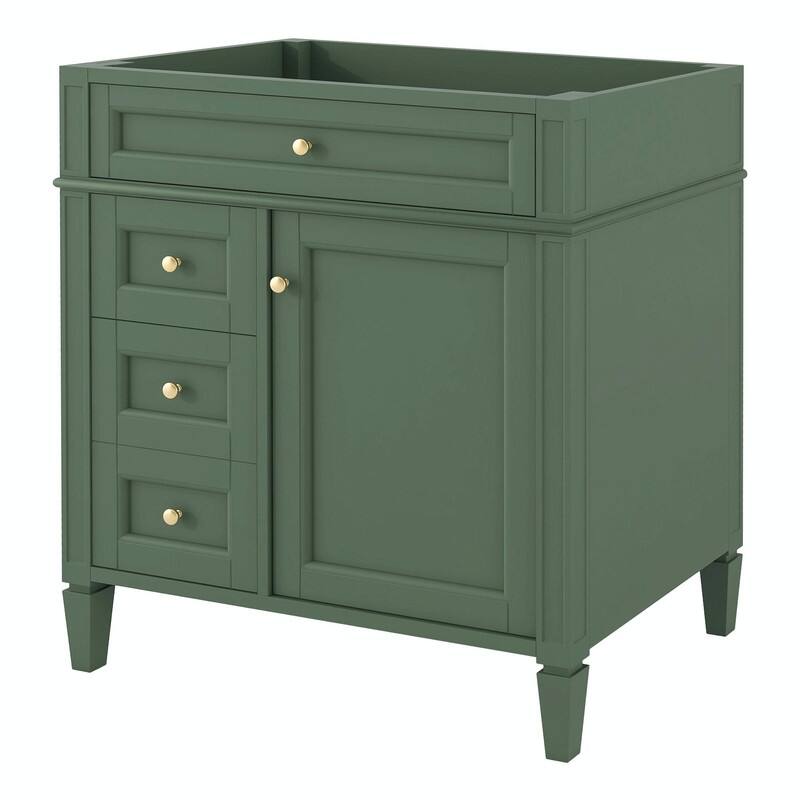 30'' Modern Bathroom Vanity with Top Sink, 2 Drawers and Tip-out Drawer